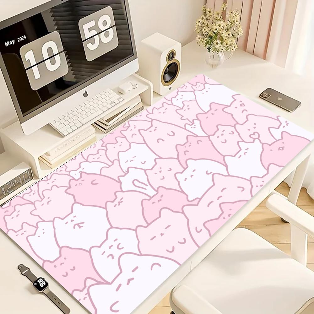 Desk Setup Art - Tappetino per Mouse da Gaming, Grande