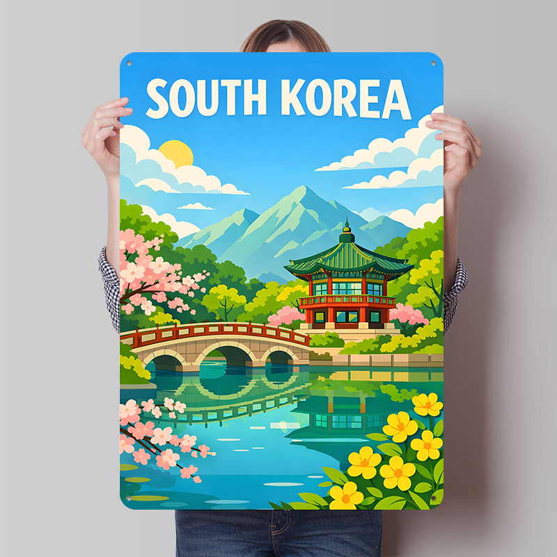 Desk Setup Art - Poster di Viaggio della Corea del