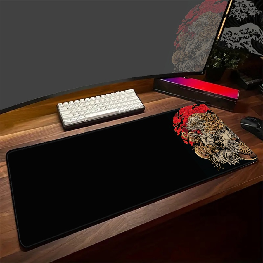 Desk Setup Art - Tappetino per mouse da scrivania nero