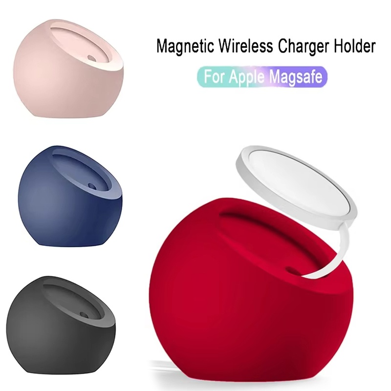 Desk Setup Apple - Caricatore Wireless Magnetico in Silicone da