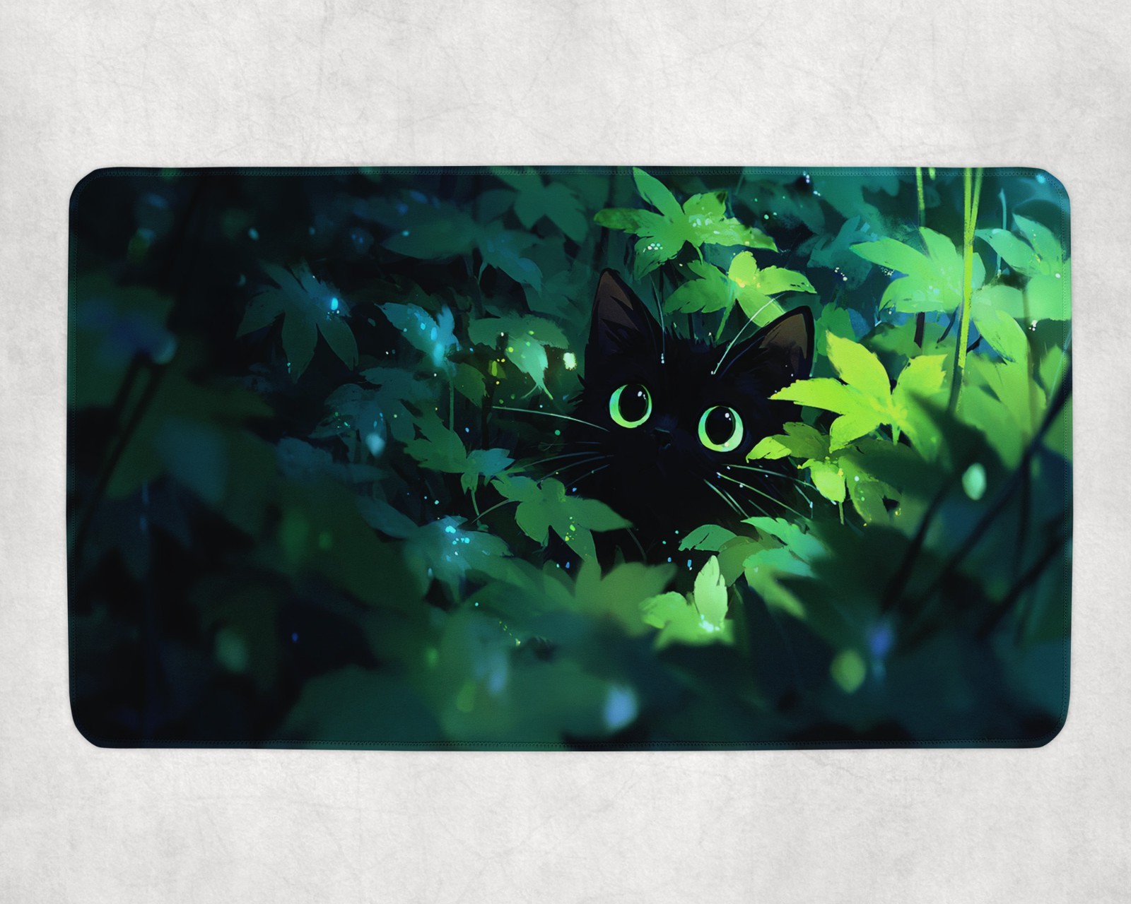 Desk Setup Art - Tappetino da gioco Black Cat per