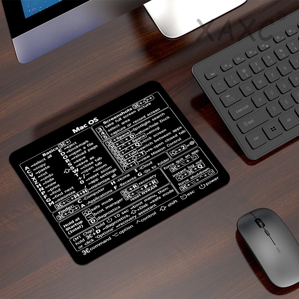Desk Setup Mac - Tappetino per mouse con bordo cucito