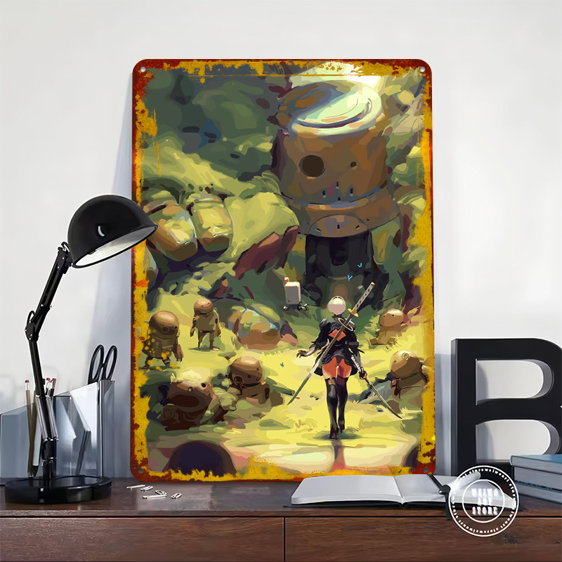 Nier Automata: Poster in Metal - Desk Setup Art recensione e prezzo