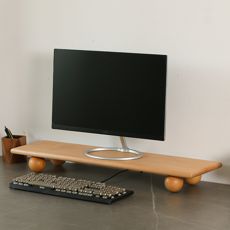 Supporto per monitor in legno  - Desk Setup For Laptop And Monitor recensione e prezzo