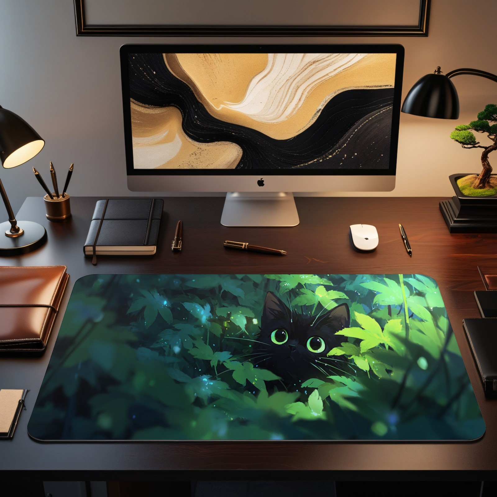 Tappetino da gioco Black Cat p - Desk Setup Art recensione e prezzo